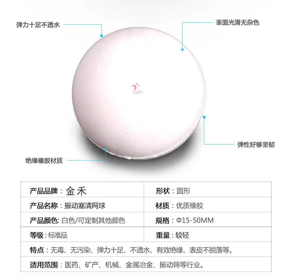 振動(dòng)篩彈跳球的作用